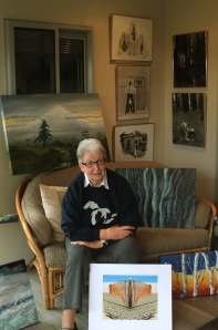 Pixels to Paint: Artist Margaret Bake displays her paintings alongside her photography. Photo by: Sharyn Smart